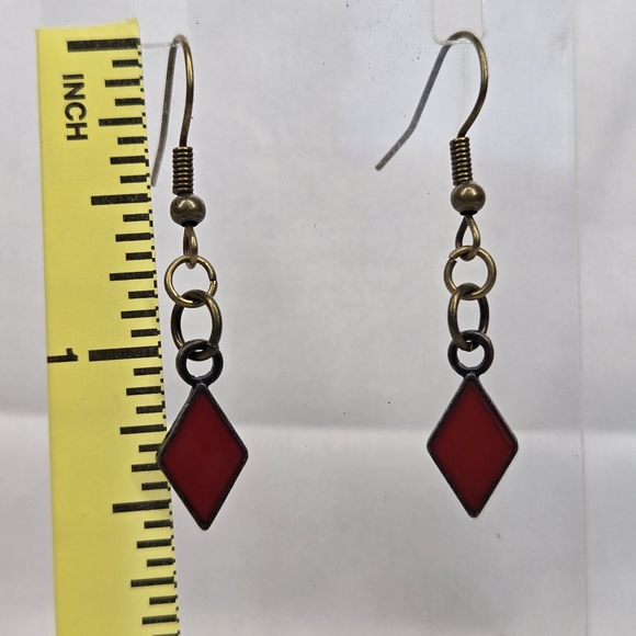 Suits Drop Earrings - Picture 4 of 4